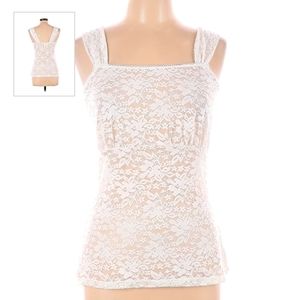 Ruby Ribbon Empire lace Tank top size Large off white
